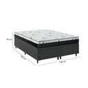 Ver imagem 2 de Cama Box Casal Bipartido 138 Preto com Colchão D33 One Face Bello Box 58x138x188