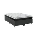 Ver imagem 1 de Cama Box Casal Bipartido 138 Preto com Colchão D33 One Face Bello Box 58x138x188