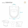Assento Sanitário Poliéster Valentina Branco para vaso Hervy - 4