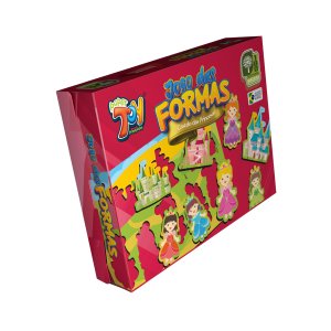 Brinquedo Jogo Das Formas Castelo Das Princesas em Mdf +3 Anos Paper Toy