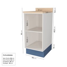 Cozinha Modulada 6 Peças com Tampo 3 Aéreos 6 Portas e 3 Balcões Arizona CabeCasa MadeiraMadeira - 14