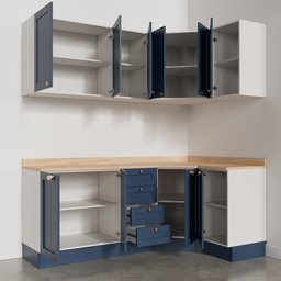 Cozinha Modulada 6 Peças com Tampo 3 Aéreos 6 Portas e 3 Balcões Arizona CabeCasa MadeiraMadeira - 10