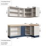 Cozinha Modulada 6 Peças com Tampo 3 Aéreos 6 Portas e 3 Balcões Arizona CabeCasa MadeiraMadeira - 4