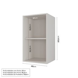 Cozinha Modulada 6 Peças com Tampo 3 Aéreos 6 Portas e 3 Balcões Arizona CabeCasa MadeiraMadeira - 11