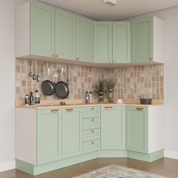 Cozinha Modulada 6 Peças com Tampo 3 Aéreos 6 Portas e 3 Balcões Arizona CabeCasa MadeiraMadeira - 2