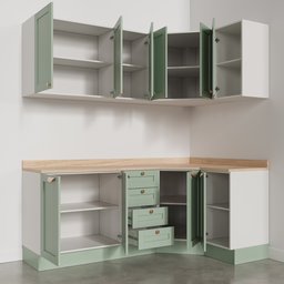 Cozinha Modulada 6 Peças com Tampo 3 Aéreos 6 Portas e 3 Balcões Arizona CabeCasa MadeiraMadeira - 10