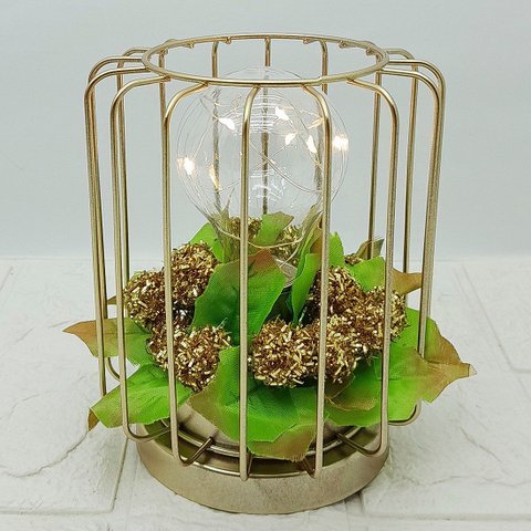 Luminária Lanterna Led Arranjo de Mesa Enfeite Natalino 15cm