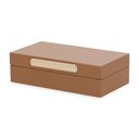 Ver imagem 3 de Caixa Decorativa em Mdf com Revestimento em Pu Marrom 25cm 19345 Mart