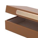 Ver imagem 2 de Caixa Decorativa em Mdf com Revestimento em Pu Marrom 25cm 19345 Mart