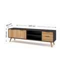 Ver imagem 3 de Rack para TV até 55 Polegadas 2 Portas 2 Gavetas 180cm Lavis