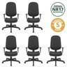 Kit 5 Cadeiras para Escritório Ergonômica Giratória Operativa Presidente NR17 - 1