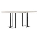 Ver imagem 7 de Mesa Retangular Alina 180cm Off White Preto com 6 Cadeiras Barcelona N01 Couríssimo Preto Linho