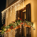 Ver imagem 3 de Cascata 400 LED 10m Branco Quente Natal Pisca Pisca Lâmpada Luz 8 Funções/Fixo Decoração Festa 220V
