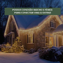 Ver imagem 7 de Cascata 400 LED 10m Branco Quente Natal Pisca Pisca Lâmpada Luz 8 Funções/Fixo Decoração Festa 220V