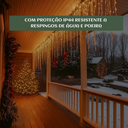 Ver imagem 6 de Cascata 400 LED 10m Branco Quente Natal Pisca Pisca Lâmpada Luz 8 Funções/Fixo Decoração Festa 220V