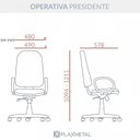Ver imagem 5 de Kit 10 Cadeiras para Escritório Ergonômica Giratória Operativa Presidente NR17