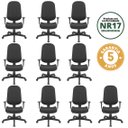 Ver imagem 1 de Kit 10 Cadeiras para Escritório Ergonômica Giratória Operativa Presidente NR17