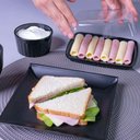 Ver imagem 2 de 12 Bandejas Pretas para Sushi 20,6cm Cosy Prato Quadrado para Petiscos Sashimi