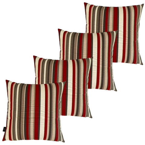 Kit 4 Capa de Almofada Belize Geométrica Listrada Impermeável 45CMX45CM