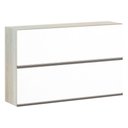 Ver imagem 1 de Armário Basculante Duplo 120cm 2 Portas Legno Crema C/Branco