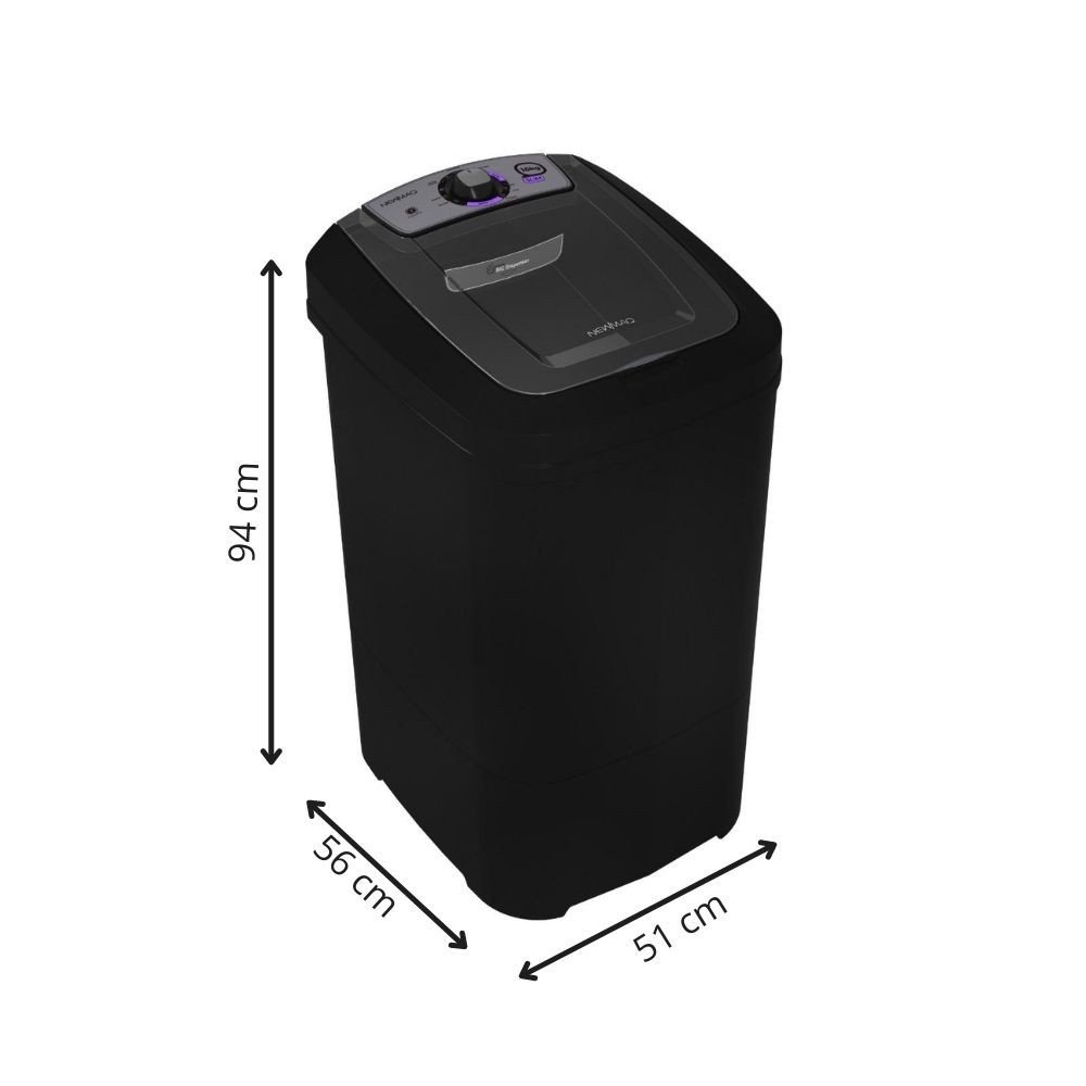 Lavadora Slim 16 Kg 9 Programas De Lavagem 7992 Newmaq - 4