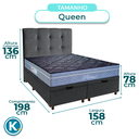 Ver imagem 3 de Cama + Bau Blindado e Colchão Molas Ensacadas Queen - Petrus Paropas + Cabeceira