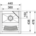 Ver imagem 4 de Tanque Inox Docol para Fixar na Parede 44x47cm