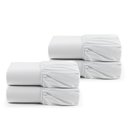 Ver imagem 1 de Kit 4 Pçs Lençol Avulso com Elástico Casal Queen Profissional Premium 180 Fios 2,00x1,60x0,30m:branc