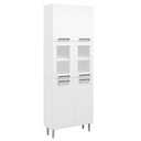 Ver imagem 1 de Paneleiro Duplo Múltipla Aço Vidro 6 Portas Branco - Bertolini