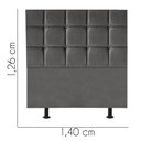 Ver imagem 2 de Cabeceira Estofada Cama Box Casal 140cm Espanha Suede Cinza Escuro- Mabe Magazine