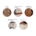 Ver imagem 6 de Cozinha Modulada 270cm C/ Aéreos Balcões e Nichos 100% Mdf Cor:off White/ Canela Frisado