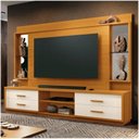 Ver imagem 3 de Estante Home Leni 2,40m para Tvs de até 75" Off White/cedro