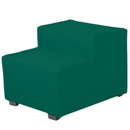 Escada Estofada 2 Degraus para Cachorro Gato e Maca de Estetica Suede Verde - 1
