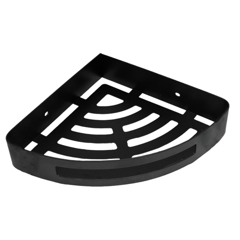 Suporte Inox Canto Porta Utensílio Multiuso Banheiro Cozinha Preto