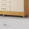 Guarda Roupa Capelinha Pérsia 4 Portas Cinamon Touch/off White com Espelho - Demóbile - 7