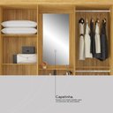Ver imagem 5 de Guarda Roupa Capelinha Pérsia 4 Portas Cinamon Touch/off White com Espelho - Demóbile