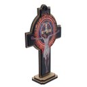 Ver imagem 2 de Crucifixo Cruz Mesa e Parede São Bento Madeira Mdf 13 Cm