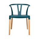 Ver imagem 7 de Conjunto Mesa Madeira Maciça 4 Cadeiras Wishbone Amarílis Yescasa Espresso Móveis Verde