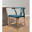 Ver mais imagens de Conjunto Mesa Madeira Maciça 4 Cadeiras Wishbone Amarílis Yescasa Espresso Móveis Verde