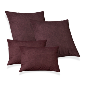 2 Capas de Almofadas 50x50 + 2 Capa 30x50cm Glamour Bordo