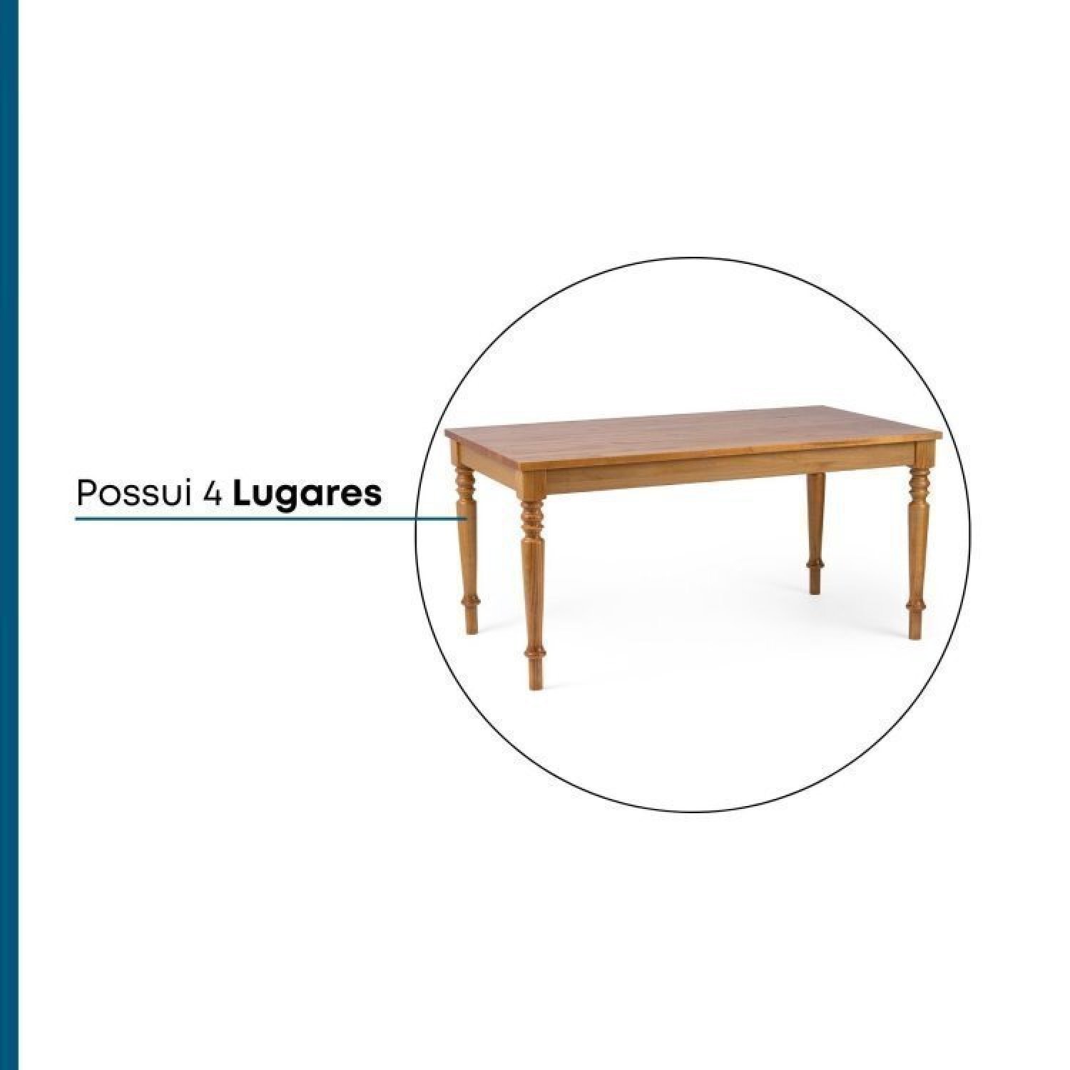 Conjunto Mesa Madeira Maciça 4 Cadeiras Wishbone Amarílis Yescasa Espresso Móveis - 7