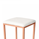 Ver imagem 4 de Kit 2 Banqueta Alta Industrial sem Encosto Rose Gold P/ Balcão, Bistro, Cozinha Assento Branco
