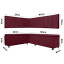 Ver imagem 6 de Canto Alemão 4 Lugares para Lanchonete 1,25x1,60m Liso Bordo Sofa Store