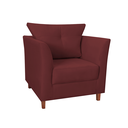 Ver imagem 1 de Poltrona Cadeira Sofá Decorativa Isis Sala Estar Salão Beleza Suede Vermelho Bordô - LM DECOR
