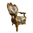 Ver imagem 4 de Par de Poltrona Dourado com Bege - 115x83x69cm