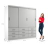 Guarda Roupa Casal 3 Portas 9 Gavetas Isabela - 4