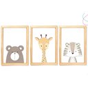 Ver imagem 1 de 3 Quadros Decoração Animais Escandinavos 33x43 com Vidro:pinus
