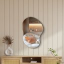 Ver imagem 7 de Espelho Orgânico Cloud 70x50cm Decorativo Barato Minimalista - Fita Dupla Face