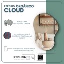 Ver imagem 3 de Espelho Orgânico Cloud 70x50cm Decorativo Barato Minimalista - Fita Dupla Face