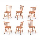 Ver imagem 1 de Kit 6 Cadeiras Colonial Clássica Madeira Maciça Mel